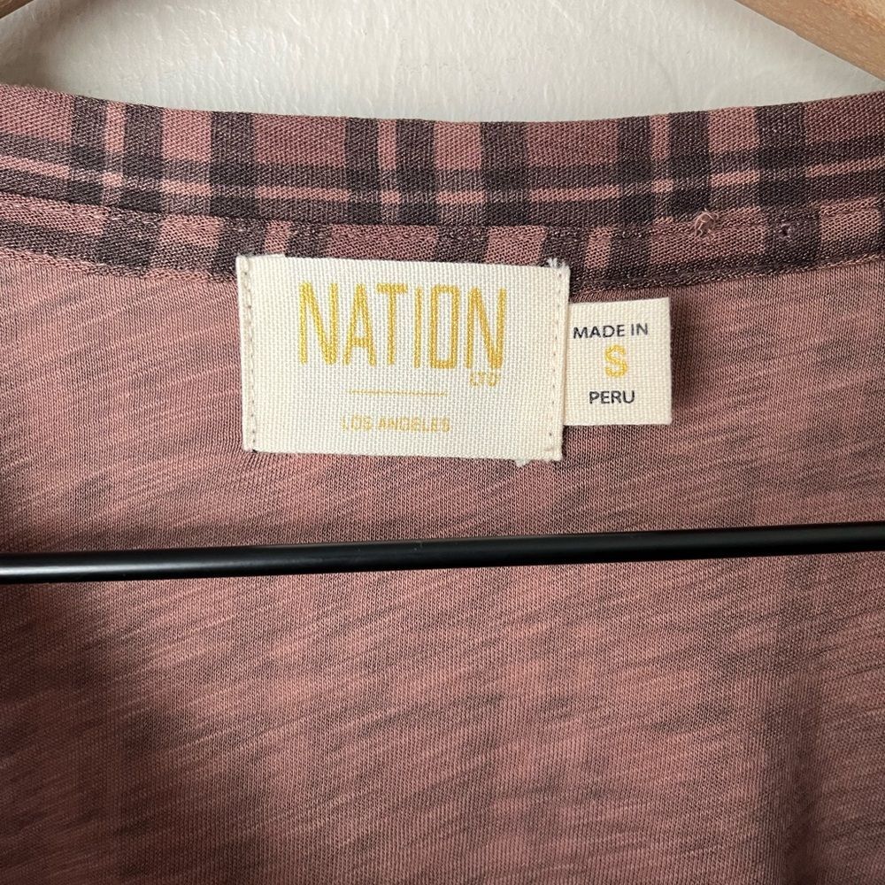 Nation LTD Romy Puff Long Sleeve Plaid Top Tartan Plaid Size Small - Picture 7 of 8